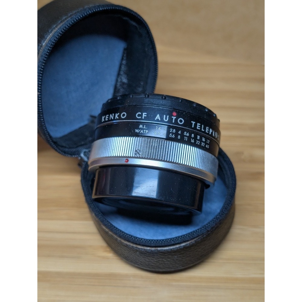Kenko CF Auto Teleplus 2X Teleconverter for Canon FD Mount W/ Case & Caps Japan